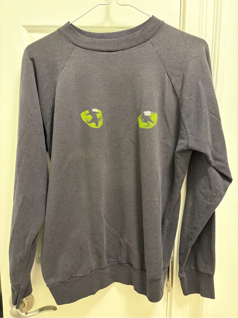 Women's Gray Crewneck Sweatshirt with Neon Lime Graphic